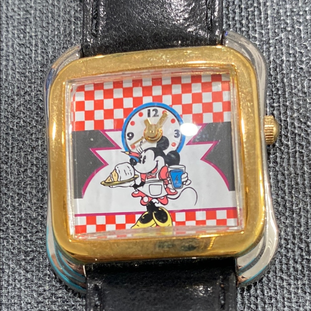 Disney Women's Watch Minnie Mouse - Black and Gold NWOT will need new battery